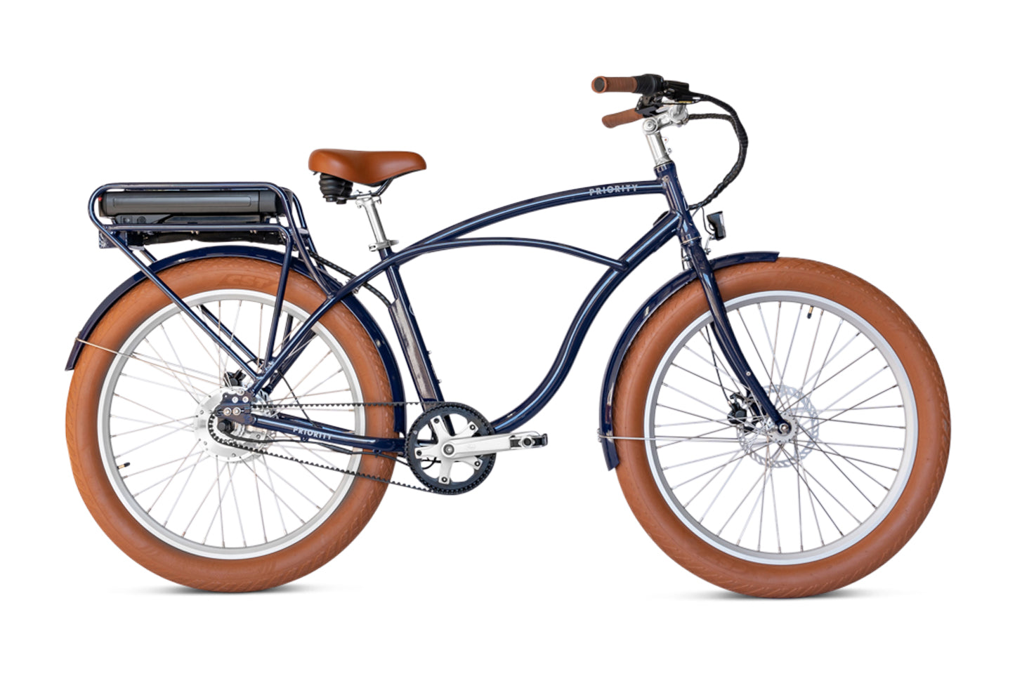White Priority Bicycles e-Coast Bike