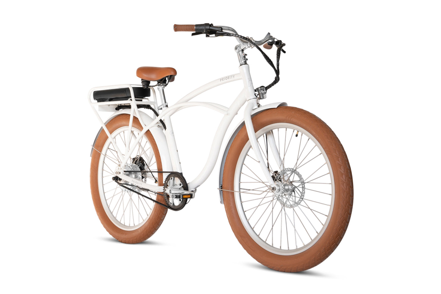 White Priority Bicycles e-Coast Bike