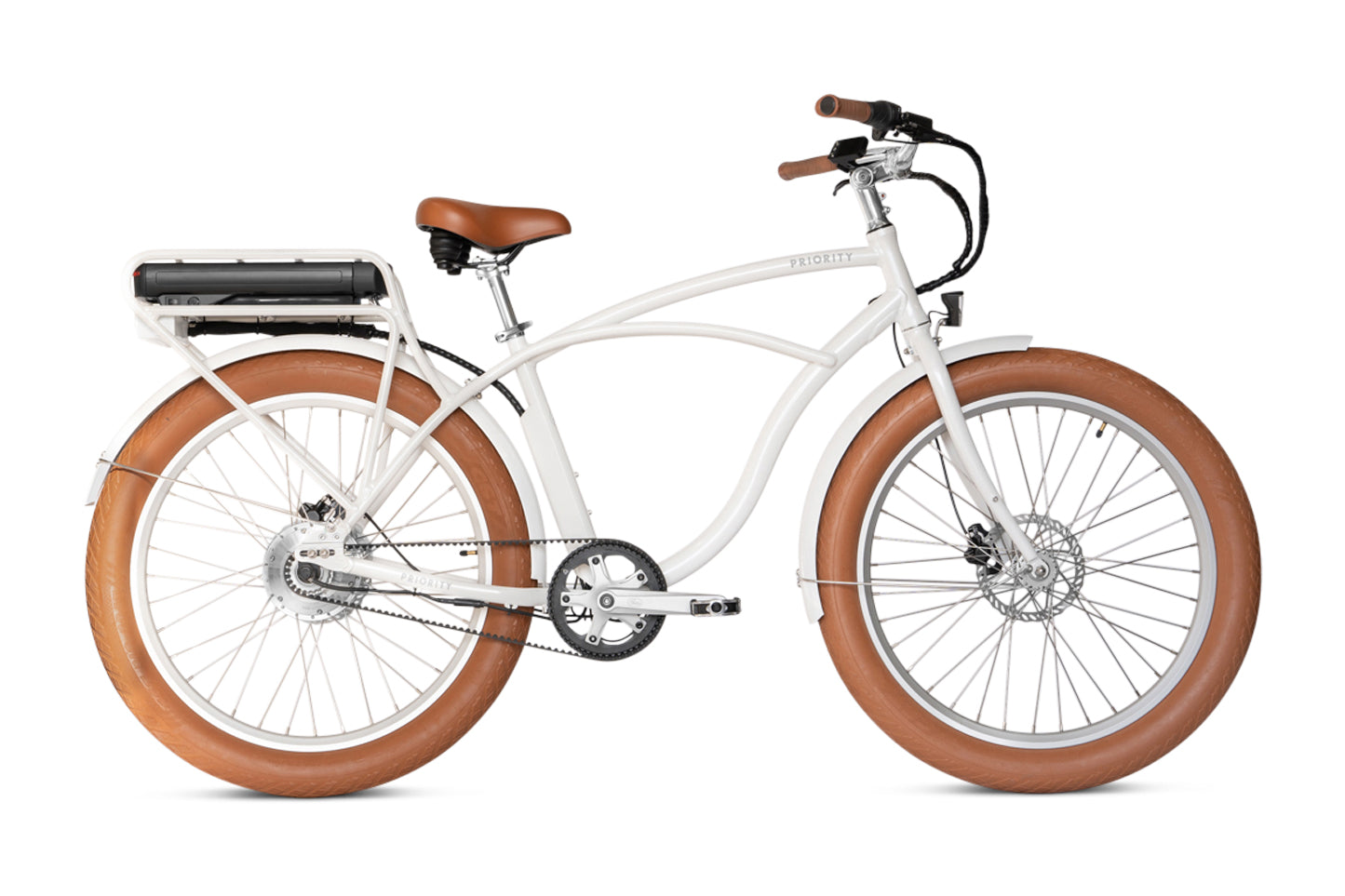 White Priority Bicycles e-Coast Bike