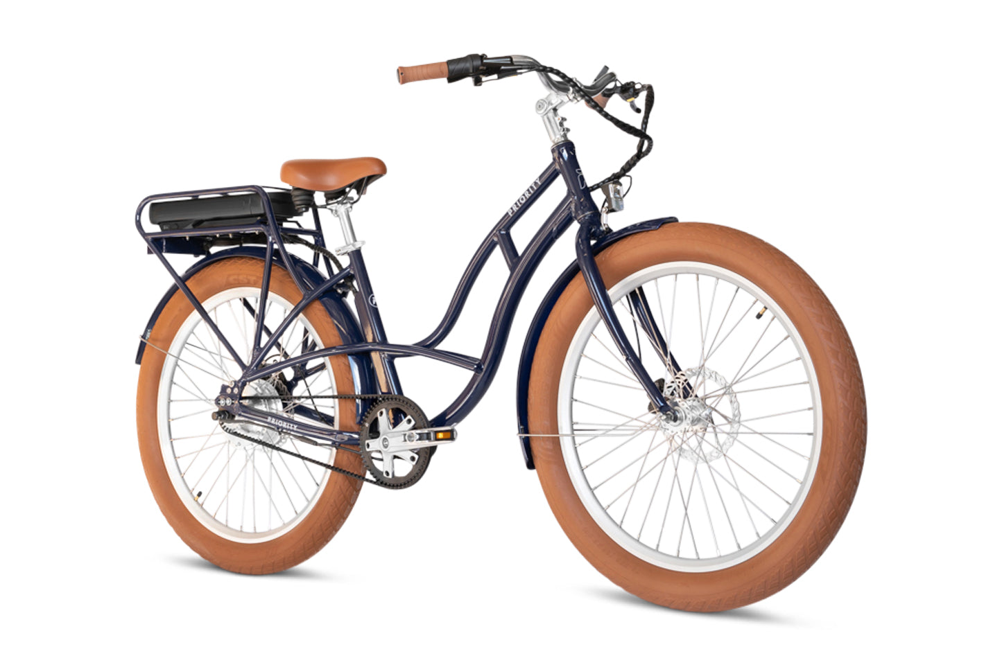 White Priority Bicycles e-Coast Bike