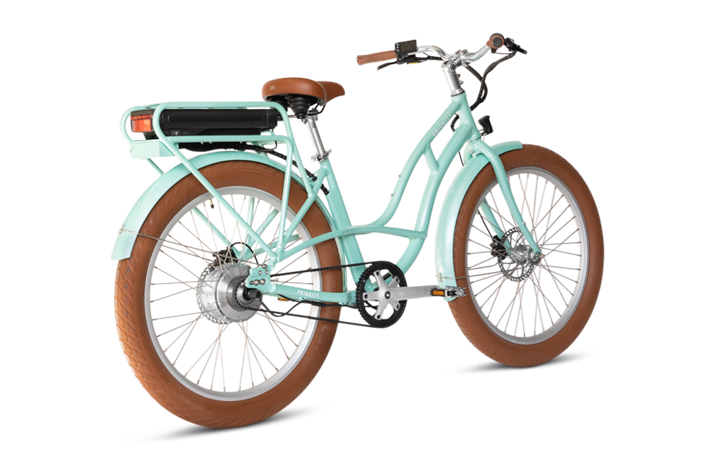 White Priority Bicycles e-Coast Bike