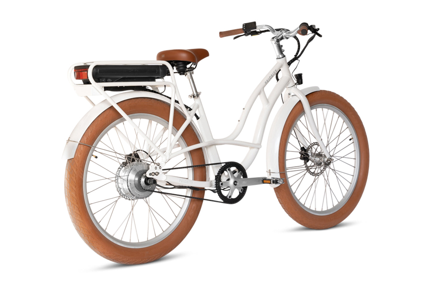 White Priority Bicycles e-Coast Bike